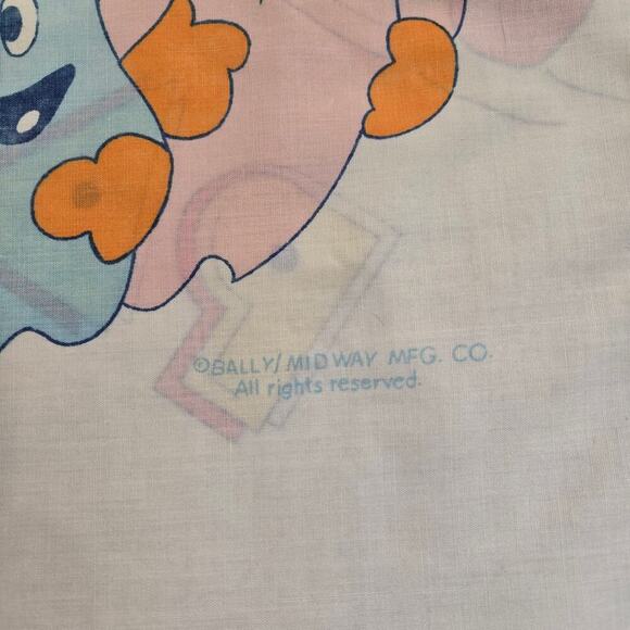 Vintage Pac-Man Single Standard Pillowcase Bally Midway Dan River Made in USA - Picture 2 of 12